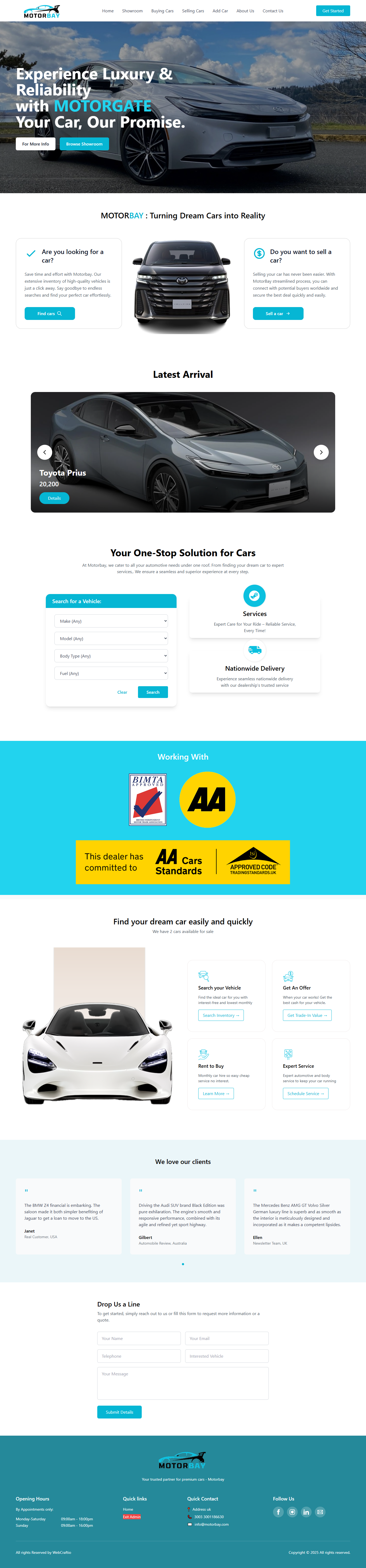 motorbay Project 4 WebCraftio